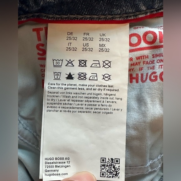 HUGO‎ BOSS 937 Relaxed Fit Jeans in Blue Rigid Denim - Size 25 - New - Picture 14 of 16